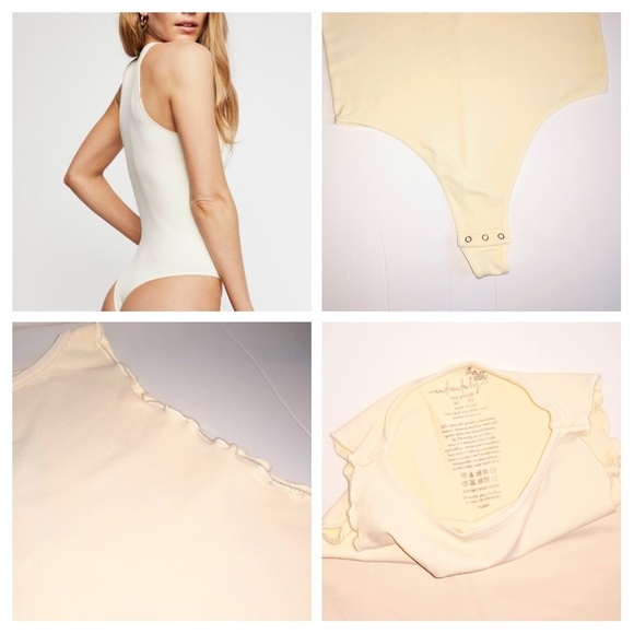 NWOT Free People Cream Feels Right Bodysuit XS S - Picture 2 of 8